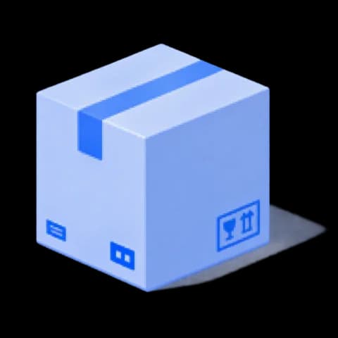 Blue shipping parcel