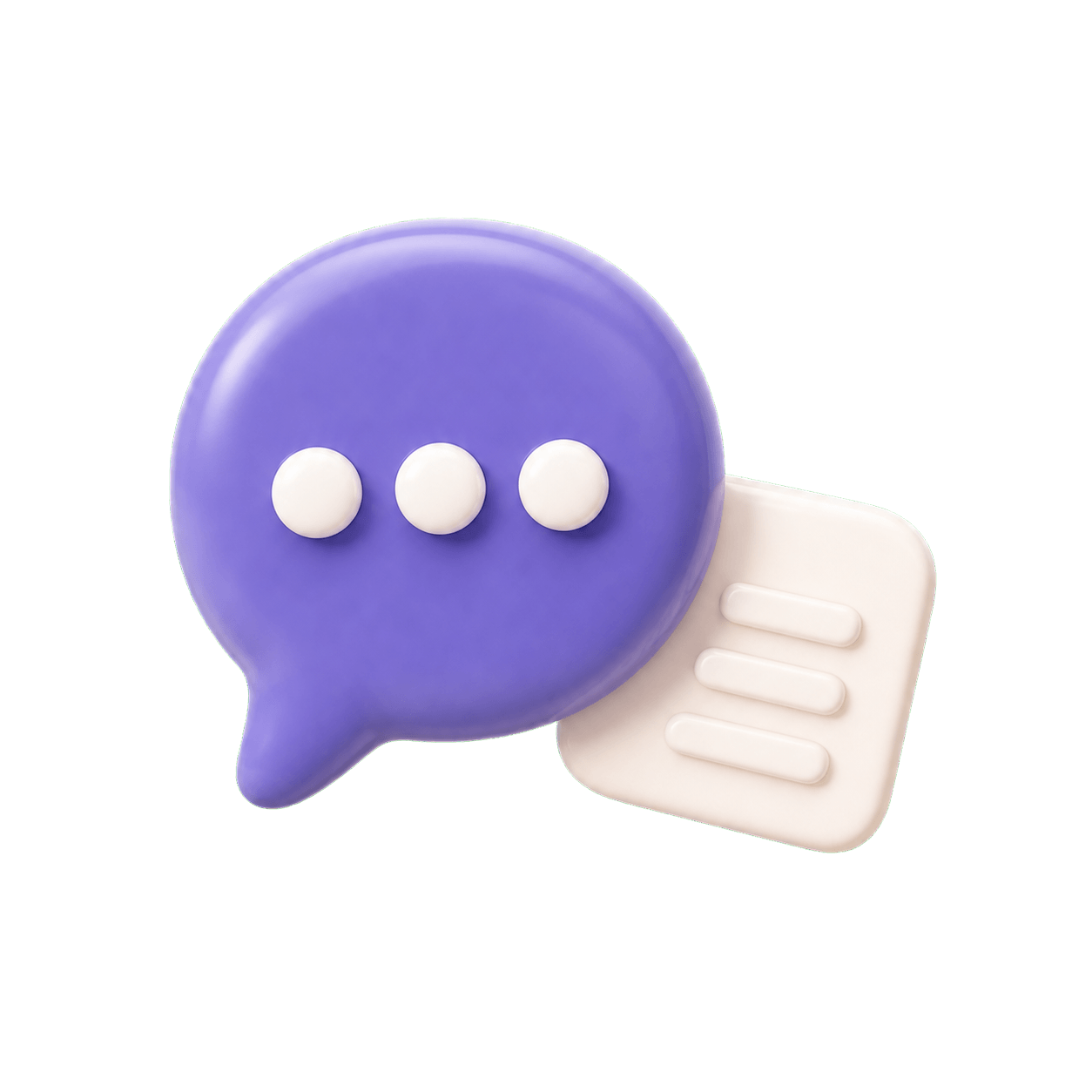 Two chat bubbles