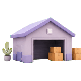 A warehouse with parcels