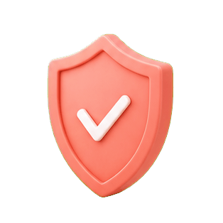 A protective shield with a check mark