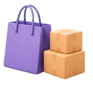 A shopping bag and parcels