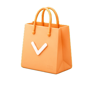 An orange shopping bag
