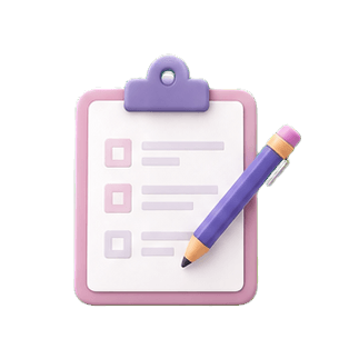 A checklist and pencil