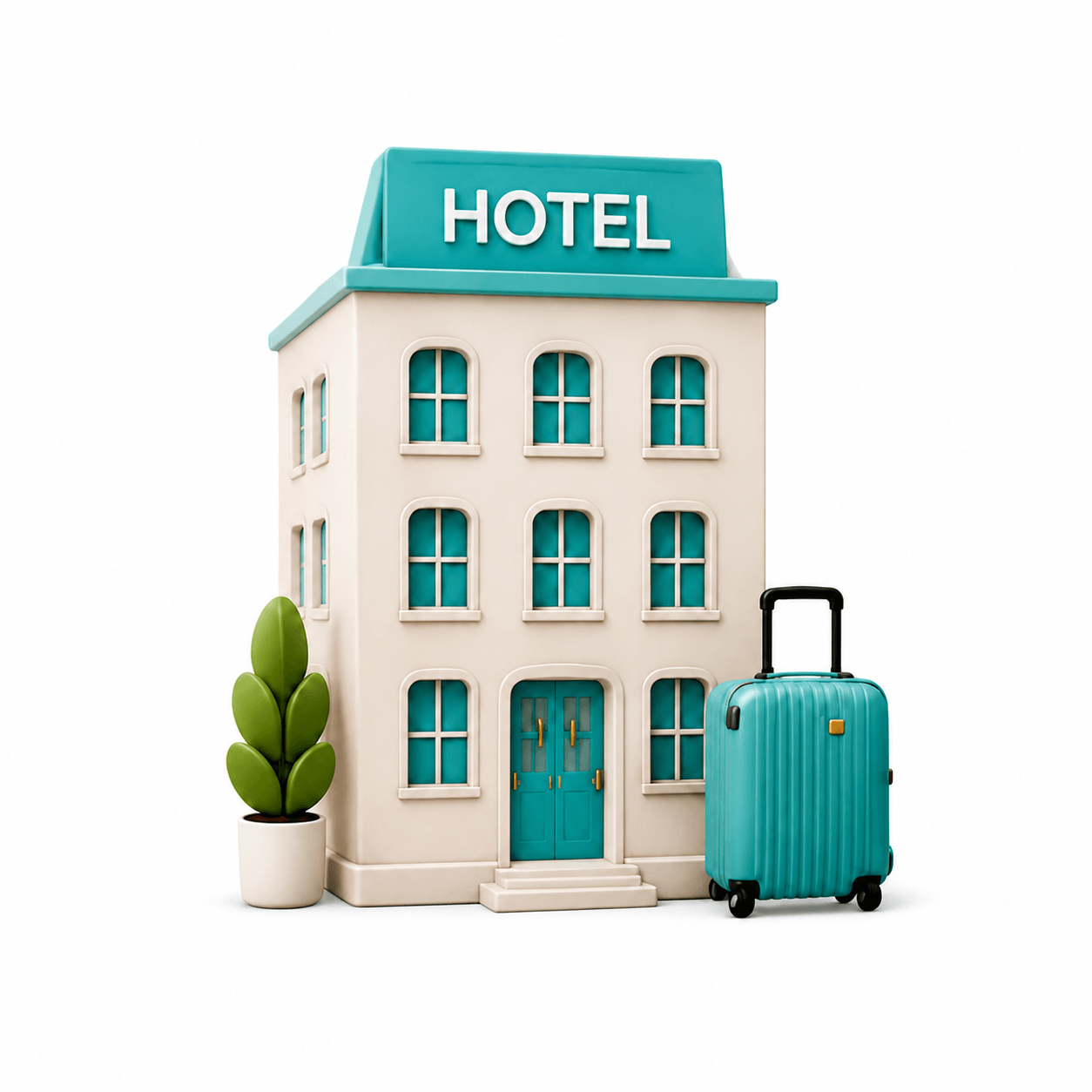 A hotel receiving a delivery