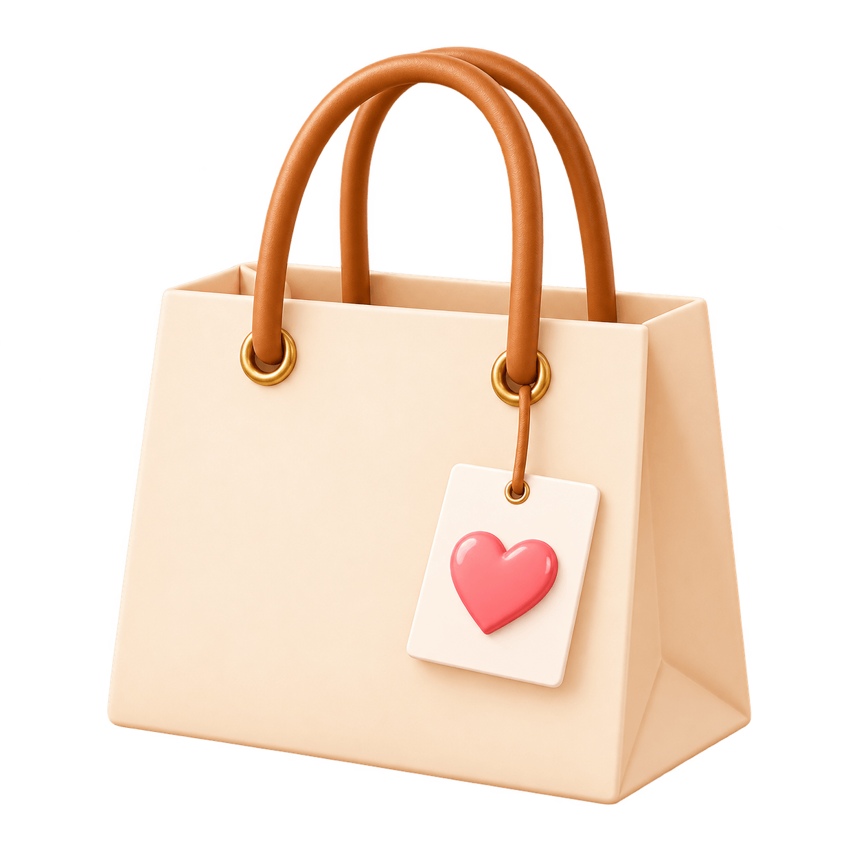 A shopping bag with a confirmation mark