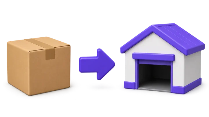 A parcel ready to be sent to the warehouse