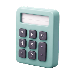 A mint green calculator